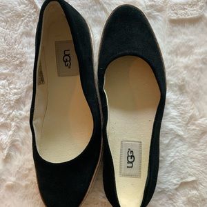 UGG Black Canvas Slip Ons